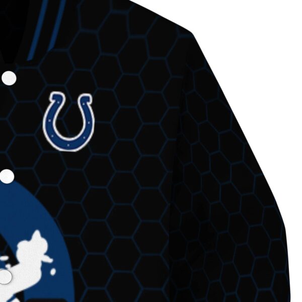 indianapolis colts hexagonal pattern blue black jacket premium grade