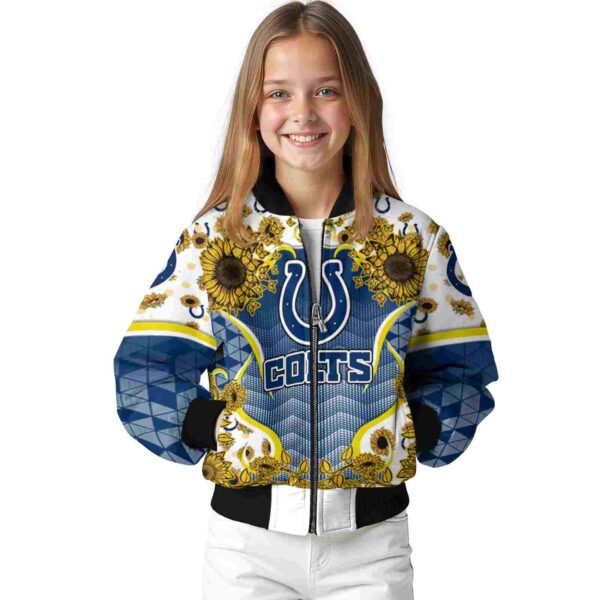 indianapolis colts sunflower bloom blue yellow jacket top rated