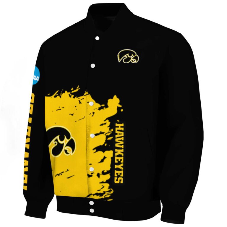 iowa hawkeyes hexagonal pattern black jacket best selling