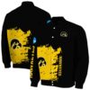 iowa hawkeyes hexagonal pattern black jacket fashion forward