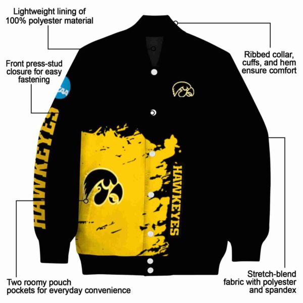 iowa hawkeyes hexagonal pattern black jacket new arrival