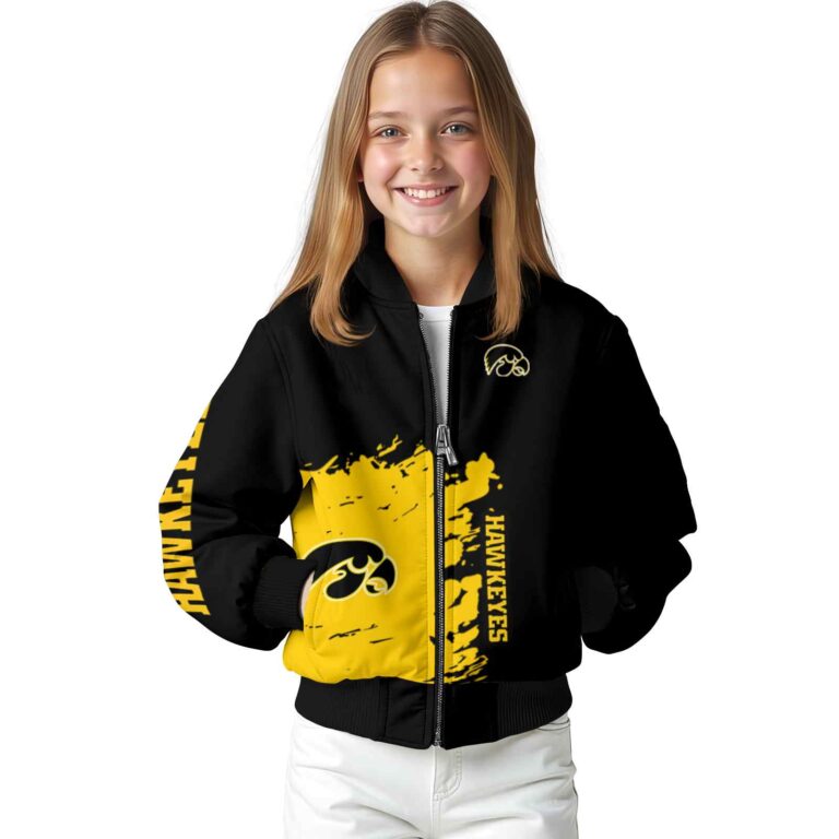 iowa hawkeyes hexagonal pattern black jacket top rated
