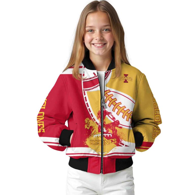 iowa state cyclones baseball stitching gold white jacket top rated