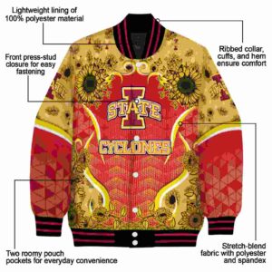 iowa state cyclones sunflower bloom red yellow jacket new arrival