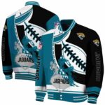 jacksonville jaguars baseball stitching black white jacket best selling