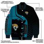 jacksonville jaguars hexagonal pattern teal black jacket best selling
