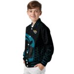 jacksonville jaguars hexagonal pattern teal black jacket best selling