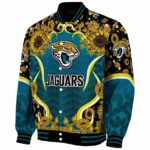 jacksonville jaguars sunflower bloom teal yellow jacket best selling