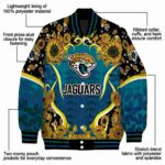 jacksonville jaguars sunflower bloom teal yellow jacket best selling