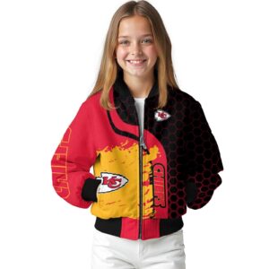 kansas city chiefs hexagonal pattern red black jacket top rated