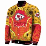 kansas city chiefs sunflower bloom red yellow jacket best selling