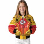 kansas city chiefs sunflower bloom red yellow jacket best selling