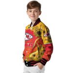 kansas city chiefs sunflower bloom red yellow jacket best selling