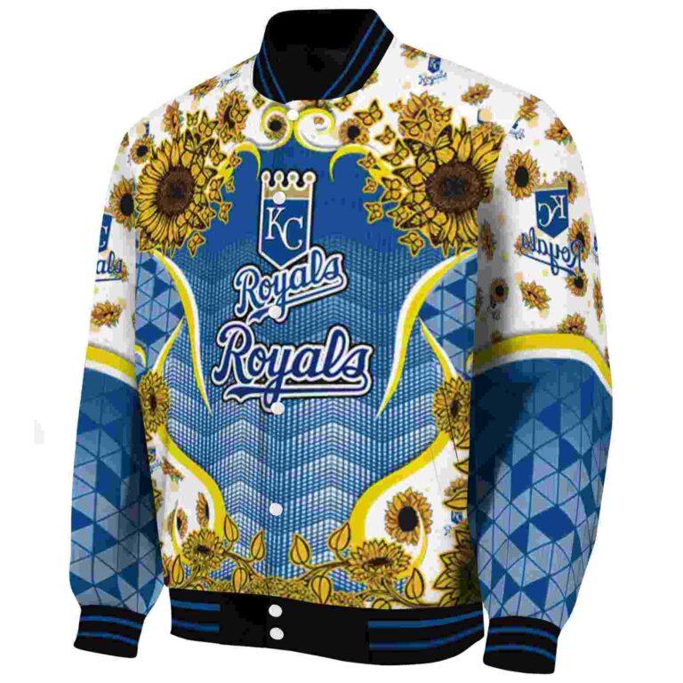 kansas city royals sunflower bloom royal blue yellow jacket best selling