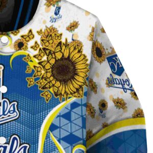 kansas city royals sunflower bloom royal blue yellow jacket premium grade