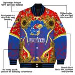 kansas jayhawks sunflower bloom blue yellow jacket best selling