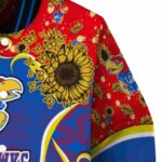 kansas jayhawks sunflower bloom blue yellow jacket best selling