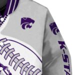 kansas state wildcats baseball stitching grey white jacket best selling