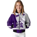 kansas state wildcats baseball stitching grey white jacket best selling