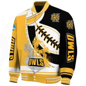 kennesaw state owls baseball stitching black white jacket best selling