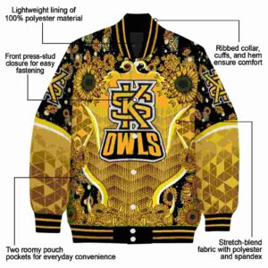 kennesaw state owls sunflower bloom gold yellow jacket new arrival