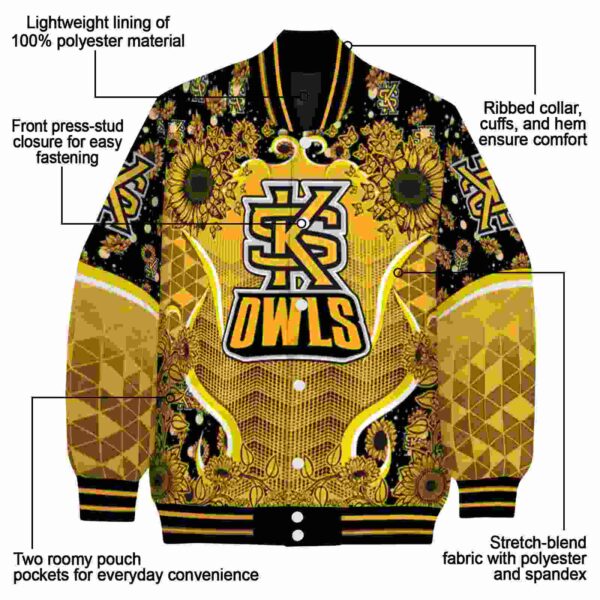 kennesaw state owls sunflower bloom gold yellow jacket new arrival