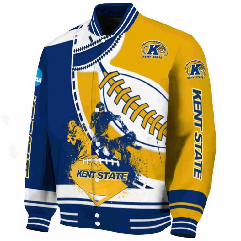 kent state golden flashes baseball stitching gold white jacket best selling