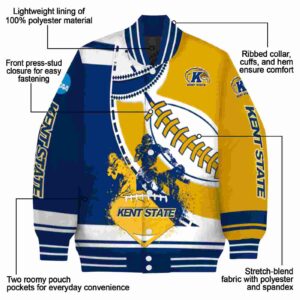 kent state golden flashes baseball stitching gold white jacket new arrival