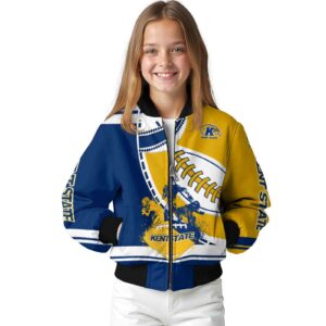 kent state golden flashes baseball stitching gold white jacket top rated