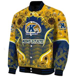 kent state golden flashes sunflower bloom navy blue yellow jacket best selling