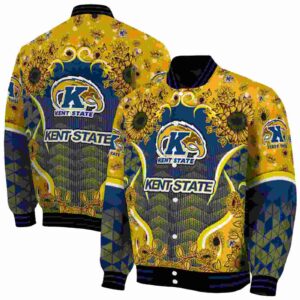 kent state golden flashes sunflower bloom navy blue yellow jacket fashion forward