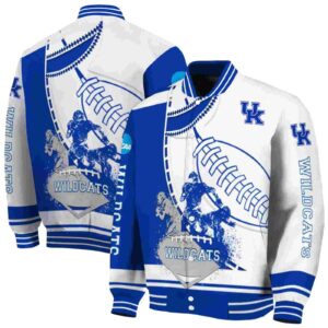 kentucky wildcats baseball stitching white jacket fashion forward