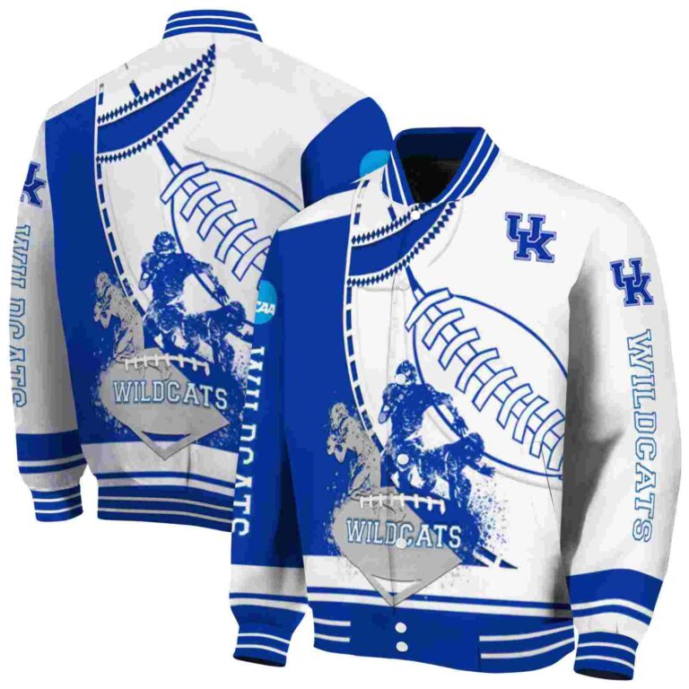 kentucky wildcats baseball stitching white jacket fashion forward