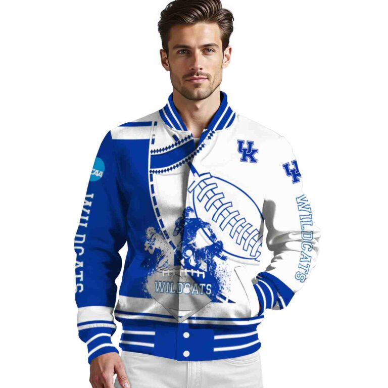 kentucky wildcats baseball stitching white jacket high quality