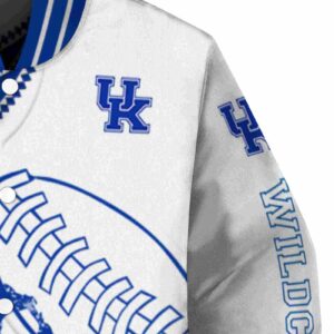 kentucky wildcats baseball stitching white jacket premium grade