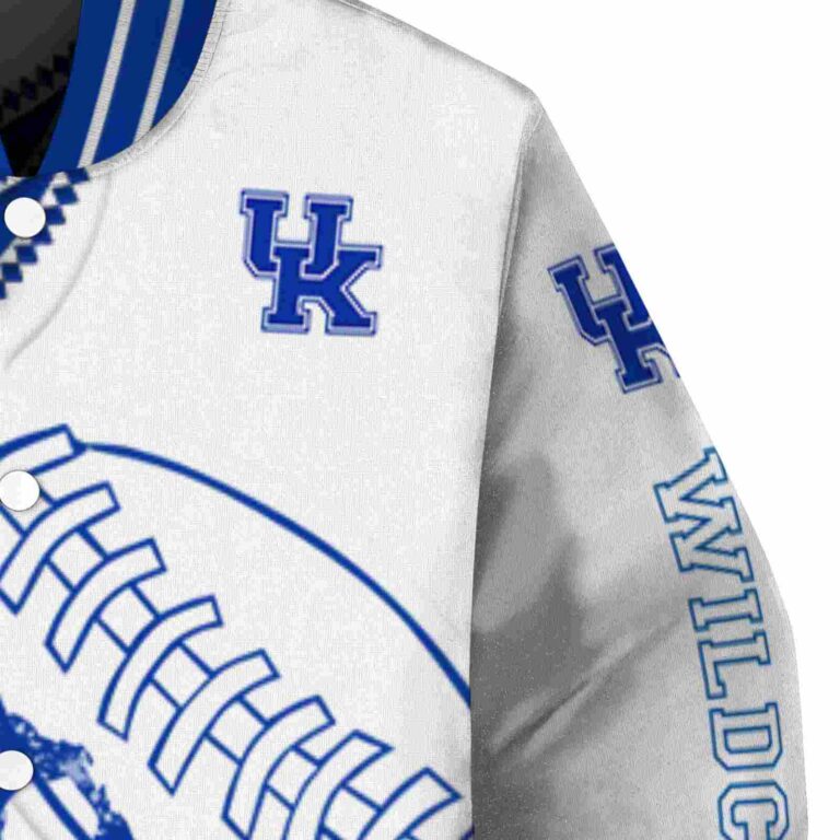 kentucky wildcats baseball stitching white jacket premium grade
