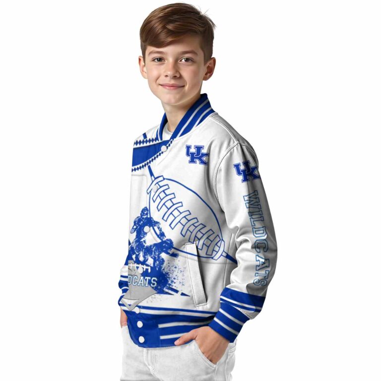 kentucky wildcats baseball stitching white jacket trendy