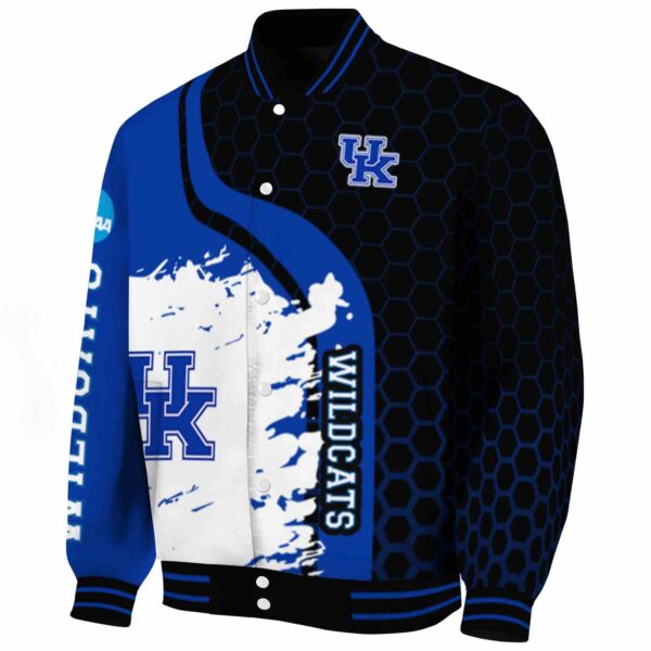 kentucky wildcats hexagonal pattern blue black jacket best selling