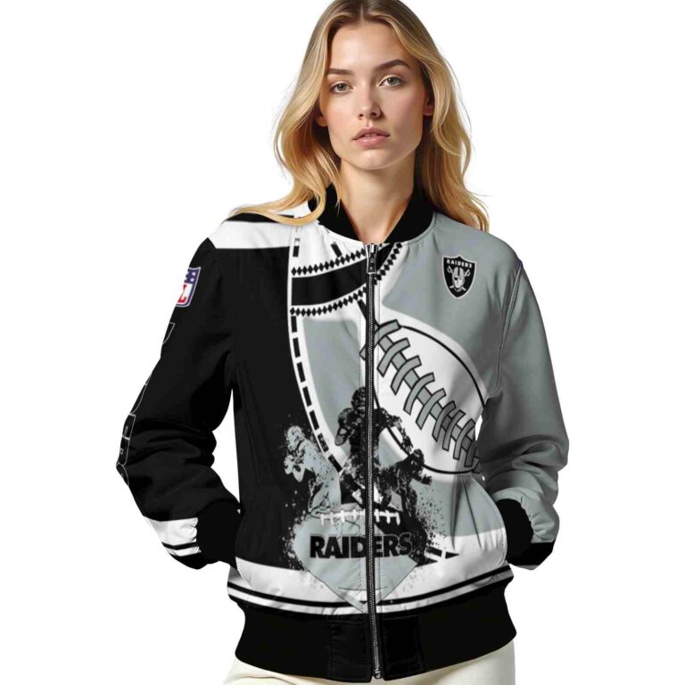 las vegas raiders baseball stitching silver white jacket latest model