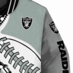 las vegas raiders baseball stitching silver white jacket best selling