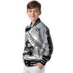 las vegas raiders baseball stitching silver white jacket best selling