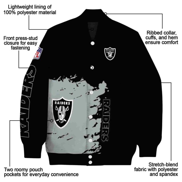 las vegas raiders hexagonal pattern black jacket new arrival