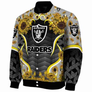 las vegas raiders sunflower bloom black yellow jacket best selling
