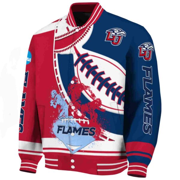 liberty flames baseball stitching blue white jacket best selling