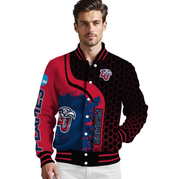 liberty flames hexagonal pattern red black jacket high quality