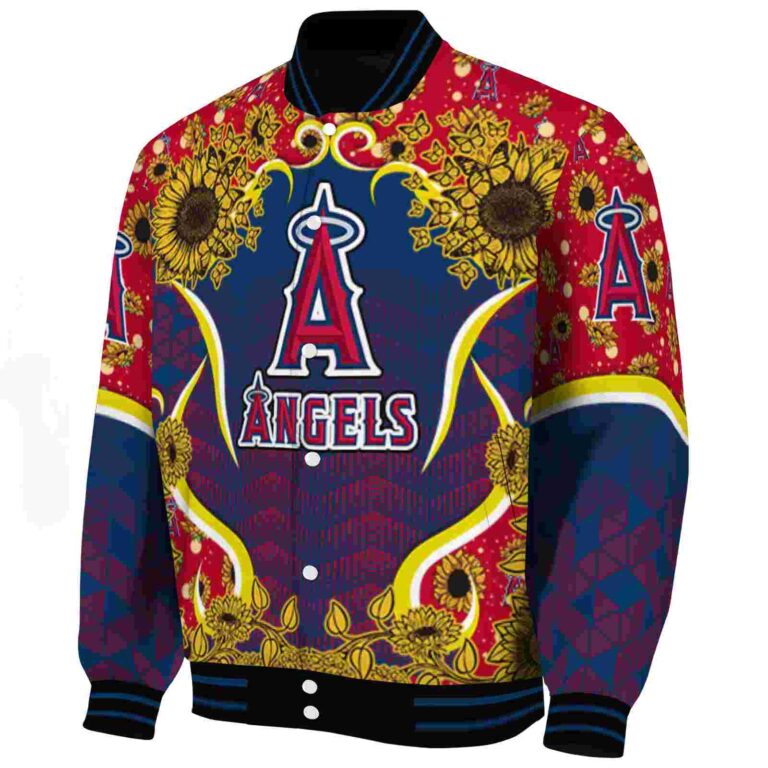 los angeles angels sunflower bloom blue yellow jacket best selling