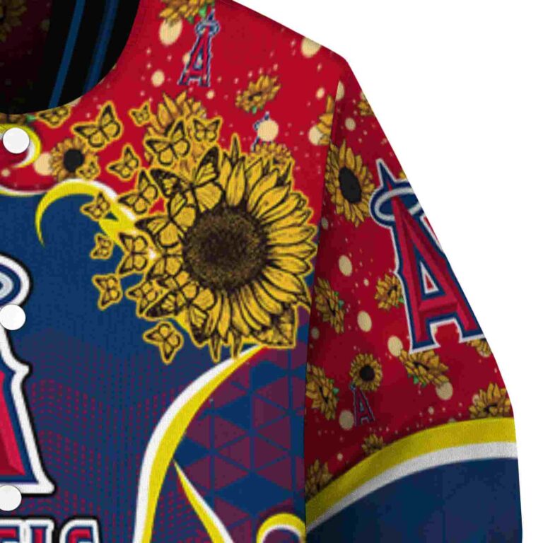 los angeles angels sunflower bloom blue yellow jacket premium grade