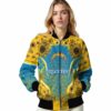 los angeles chargers sunflower bloom blue yellow jacket latest model