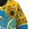 los angeles chargers sunflower bloom blue yellow jacket premium grade