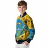 los angeles chargers sunflower bloom blue yellow jacket trendy